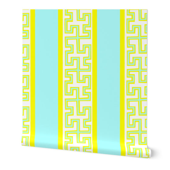 Parade - Aqua/Yellow Wallpaper