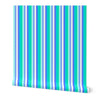 Dilly Dally Stripe - Blue Wallpaper