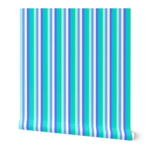  Dilly Dally Stripe - Blue Wallpaper