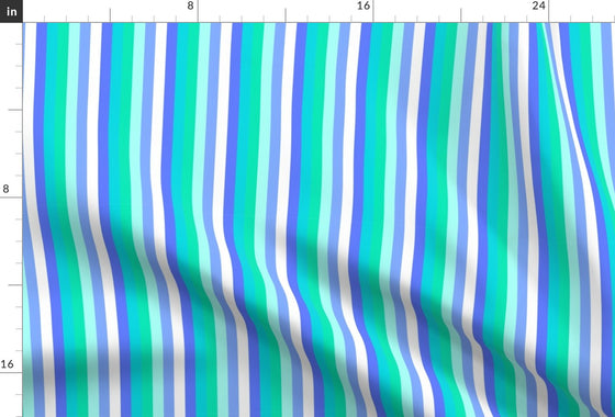 Dilly Dally Stripe - Blue Fabric