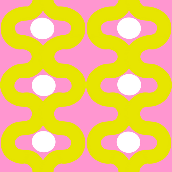 Good Vibrations - Pink/Chartreuse Fabric