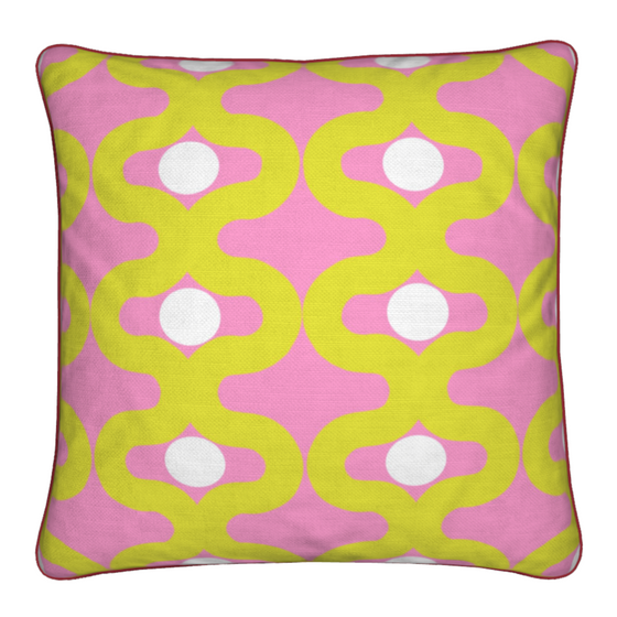 20x20 Throw Pillow in Good Vibrations Chartreuse