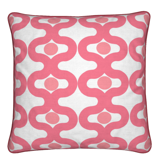 20x20 Throw Pillow in Good Vibrations Pink