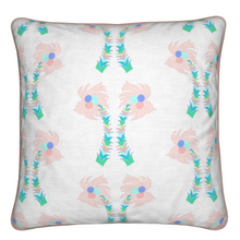  20x20 Throw Pillow in Palm Royale White