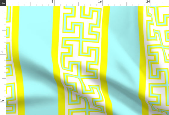 Parade - Aqua/Yellow Fabric