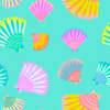 Shell Game - Turquoise Fabric