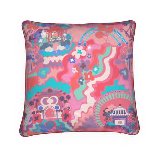 20x20 Throw Pillow in Hullabaloo Magenta