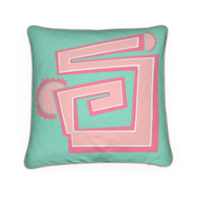  20x20 Throw Pillow in Greek to Me Mint/Pink