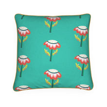  20x20 Throw Pillow in Bloom Green/Red